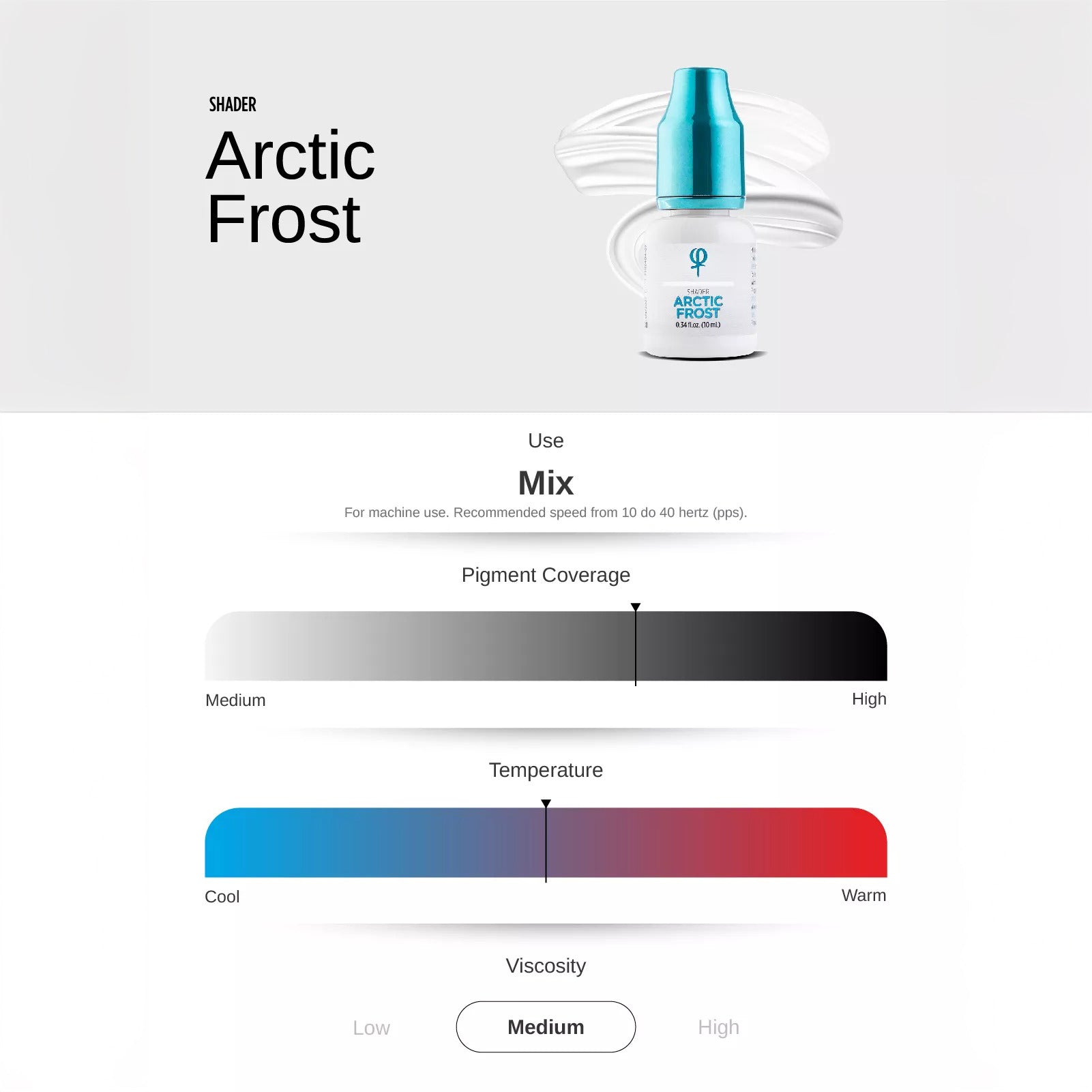 Arctic Frost PMU Mix Shader Pigment 10ml - mrpmu
