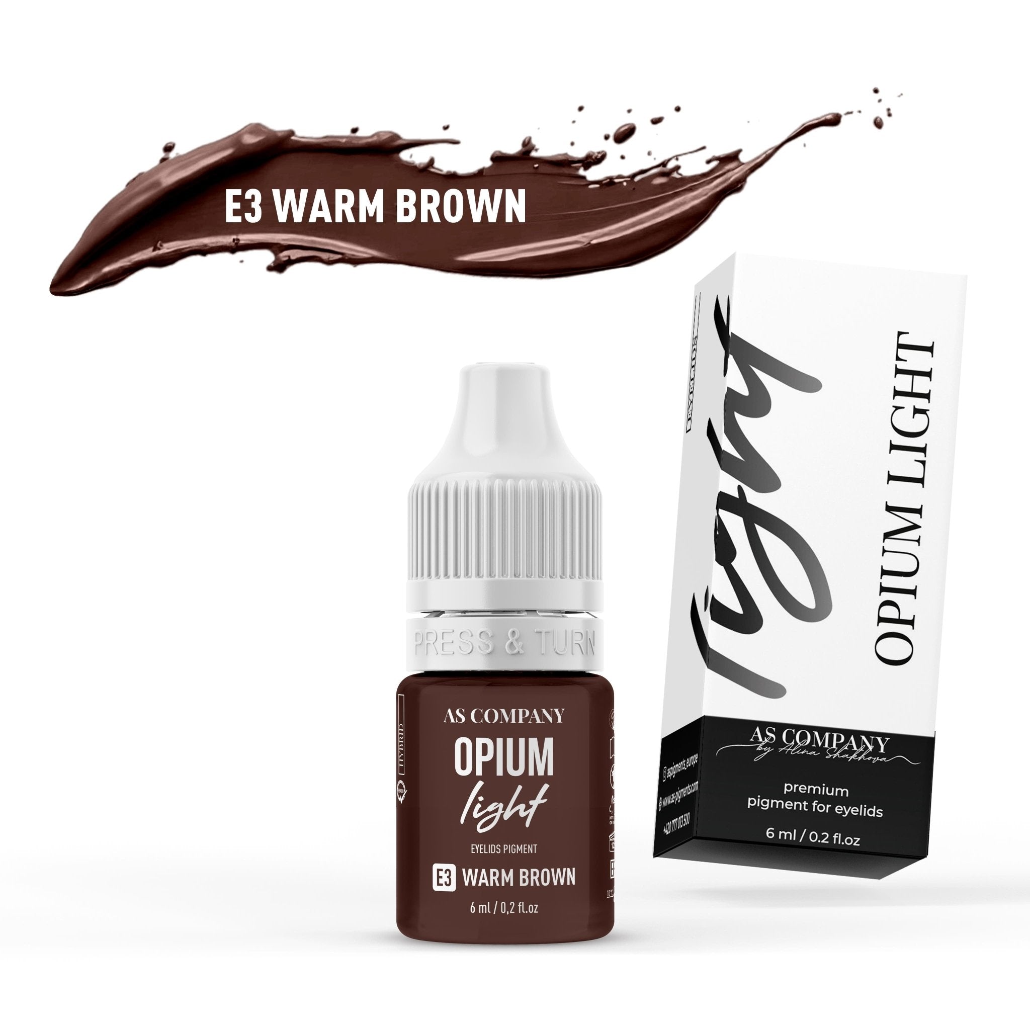 AS Pigments - E3 WARM BROWN 6ml - Mr.PMU