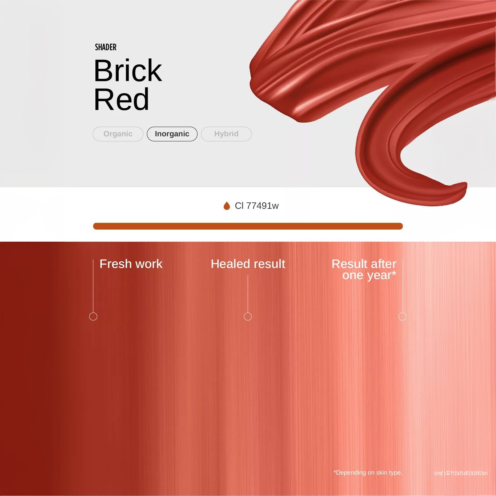 Brick Red PMU Mix Shader Pigment 10ml - mrpmu