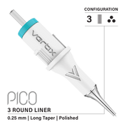 Confezione da 20 cartucce Vertix Pico Round Liner Long Taper - mrpmu