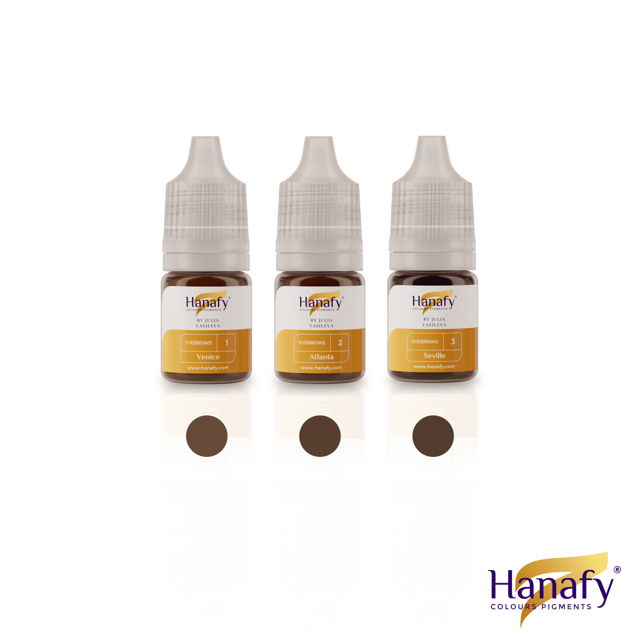 Hanafy - Set "Bohemian Brows" by Julia Vasileva, 5 ml - Mr.PMU