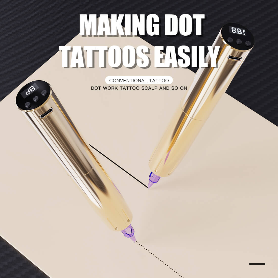 Macchina per tatuaggi Dragonhawk Mast Tour Y22 Wireless Pen PMU - mrpmu