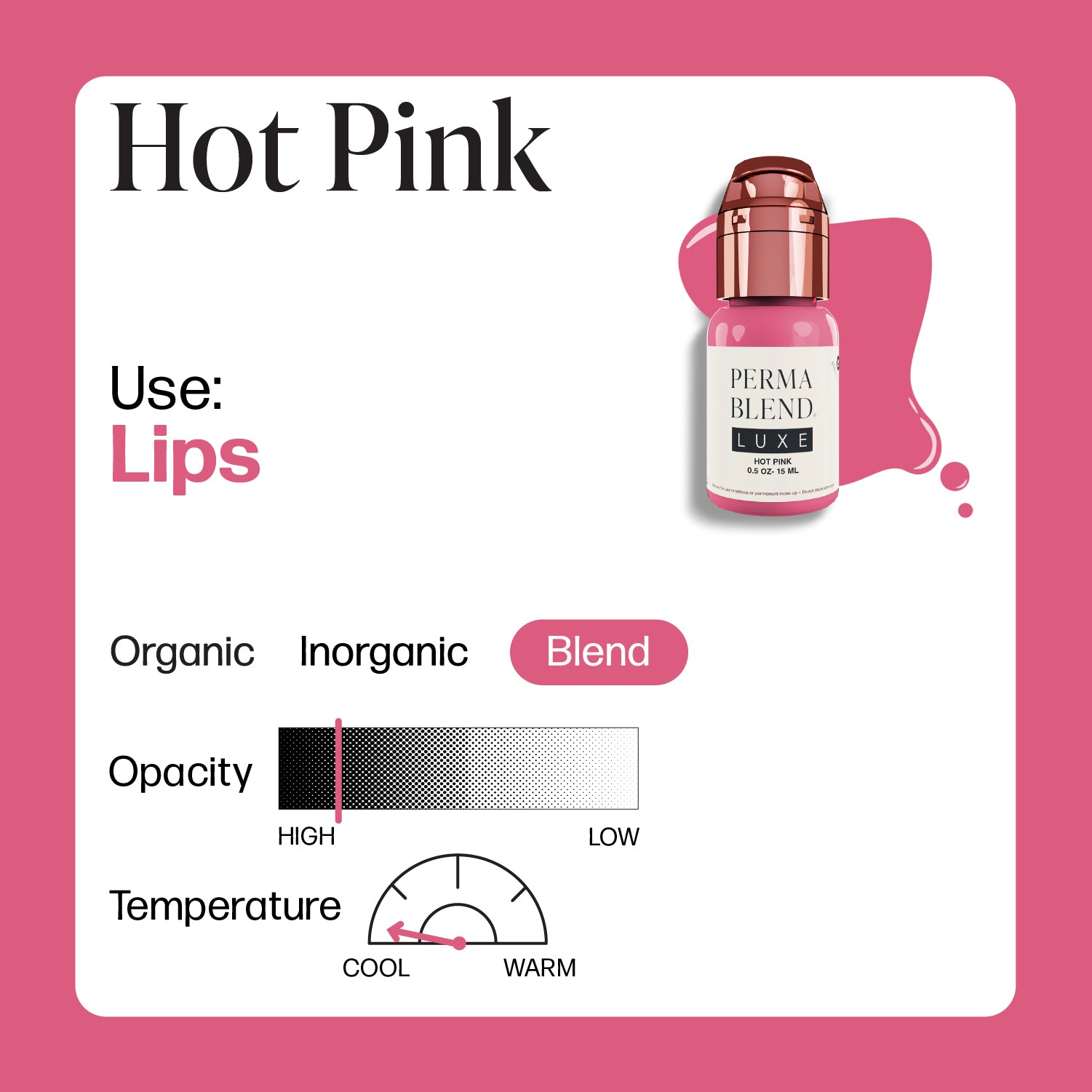 Perma Blend Luxe PMU Ink - Hot Pink 15ml - mrpmu