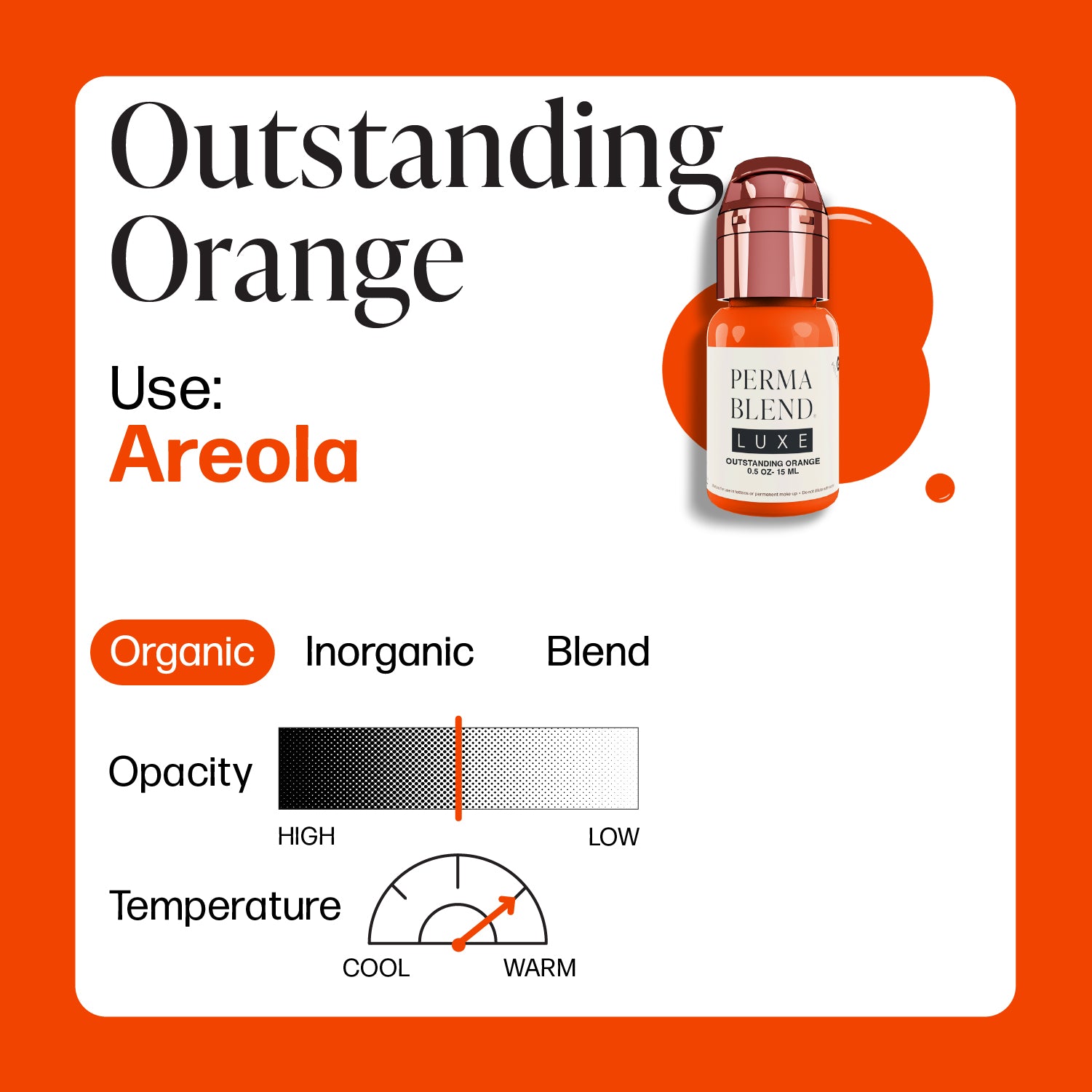 Perma Blend Luxe PMU Ink - Outstanding Orange 15ml - mrpmu