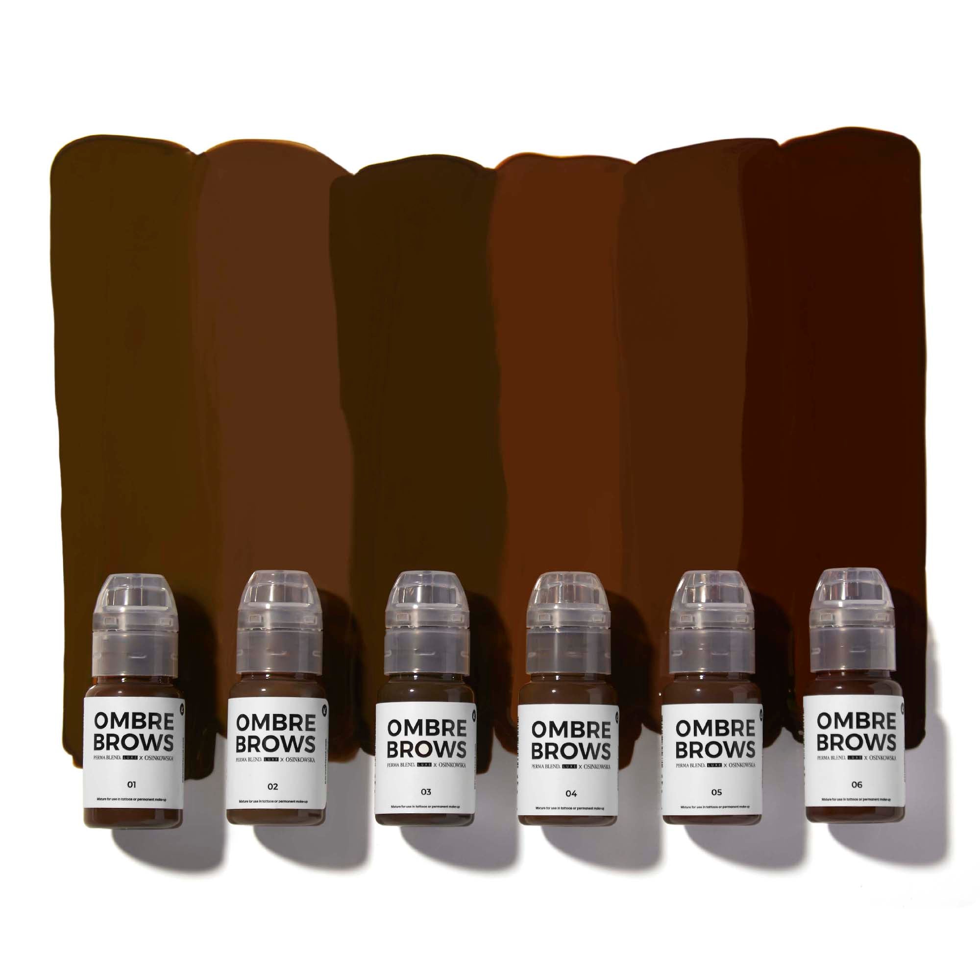 Perma Blend Luxe PMU Ink - Paulina Osinkowska Ombre Brows Set - 6x 15 ml - mrpmu