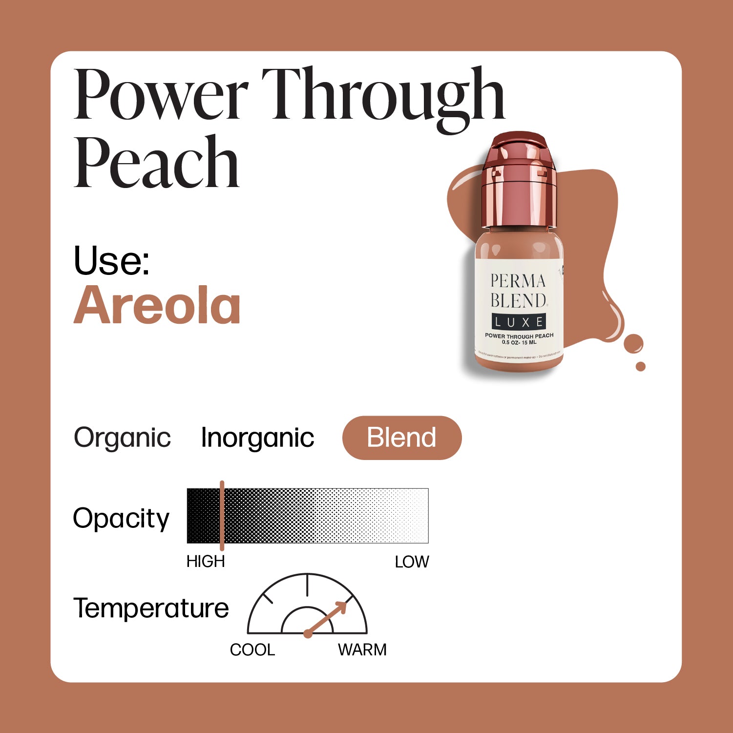 Perma Blend Luxe PMU Ink - Power Through Peach 15ml - mrpmu