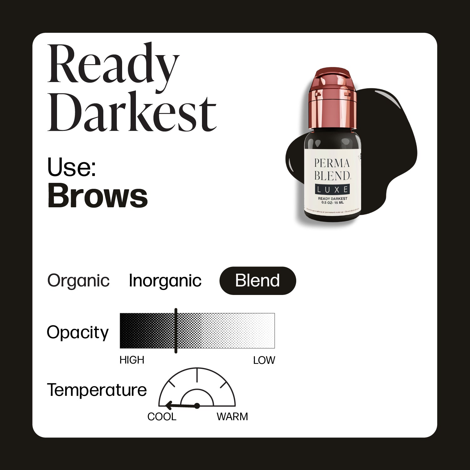 Perma Blend Luxe PMU Ink - Ready Darkest 15ml - mrpmu