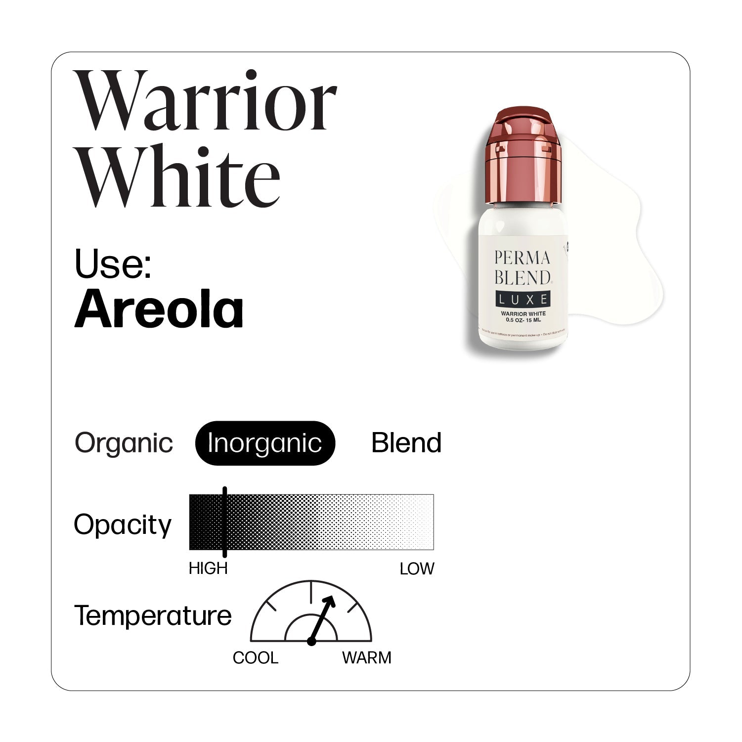 Perma Blend Luxe PMU Ink - Warrior White 15ml - mrpmu