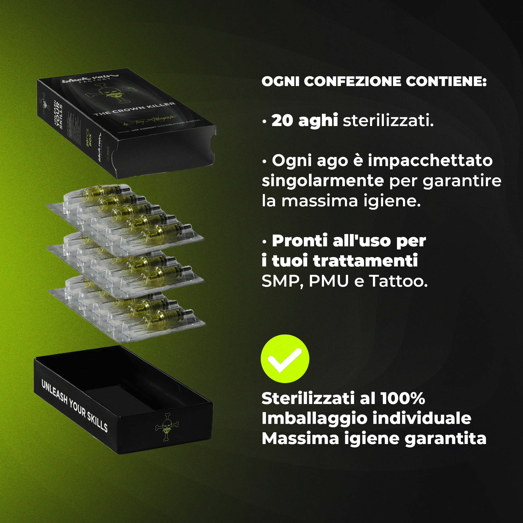 Density Lord – 20 cartucce - Aghi Tricopigmentazione 0503RL – 0.17mm SMP - Mr.PMU