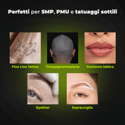 Aghi Tricopigmentazione 0403RL – 0.15mm SMP - Black Rain Hairlines - 20 cartucce - Mr.PMU