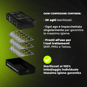 Aghi Tricopigmentazione 0403RL – 0.15mm SMP - Black Rain Hairlines - 20 cartucce - Mr.PMU
