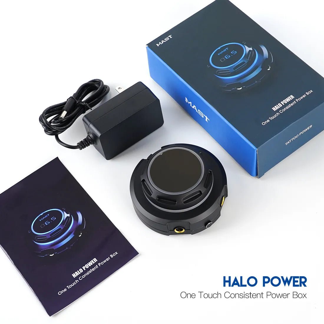 Alimentatore per Tatuaggi Dragonhawk Mast Halo con Doppia Modalità di Avvio per Macchine per Tatuaggi - mrpmu