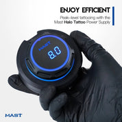 Alimentatore per Tatuaggi Dragonhawk Mast Halo con Doppia Modalità di Avvio per Macchine per Tatuaggi - mrpmu