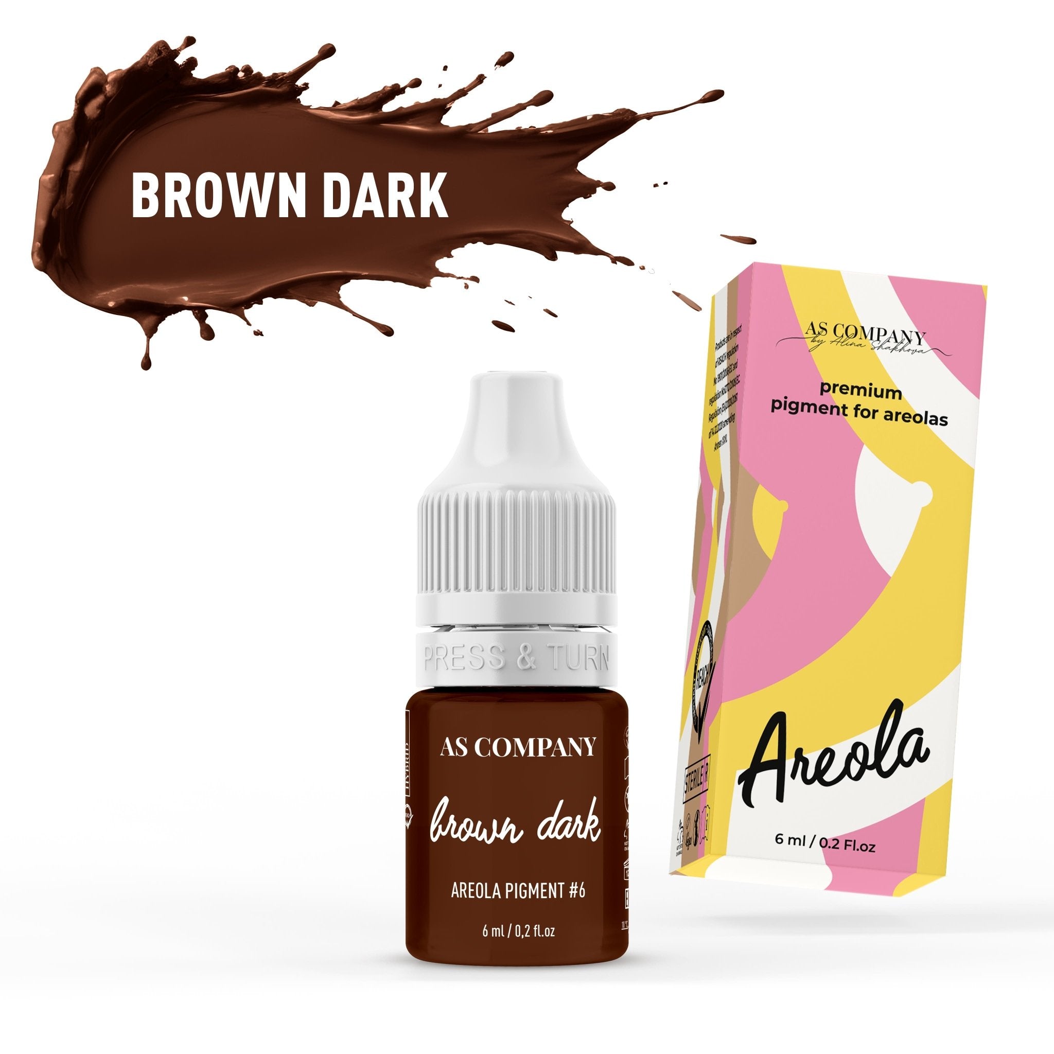AS Pigments - 6 BROWN DARK 6ml - Mr.PMU