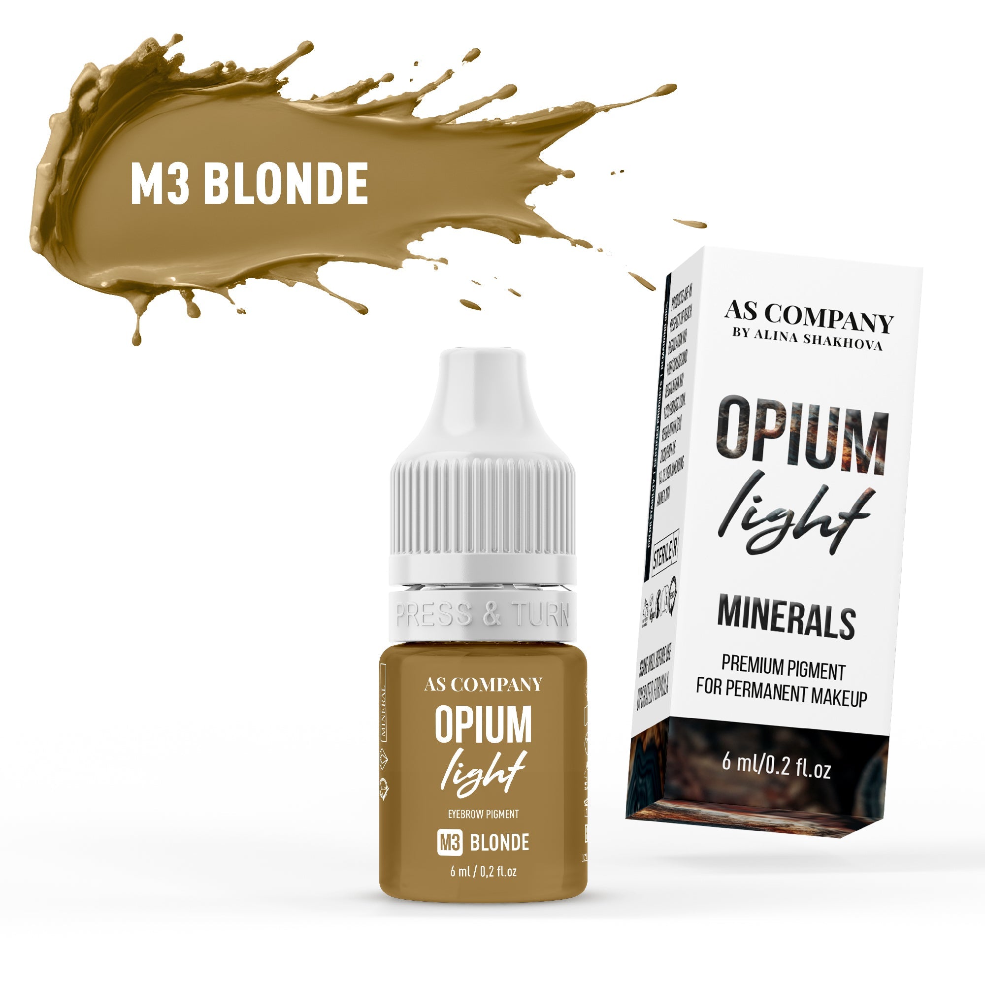 AS Pigments - M3 BLONDE mineral eyebrow pigment (OPIUM LIGHT) - mrpmu