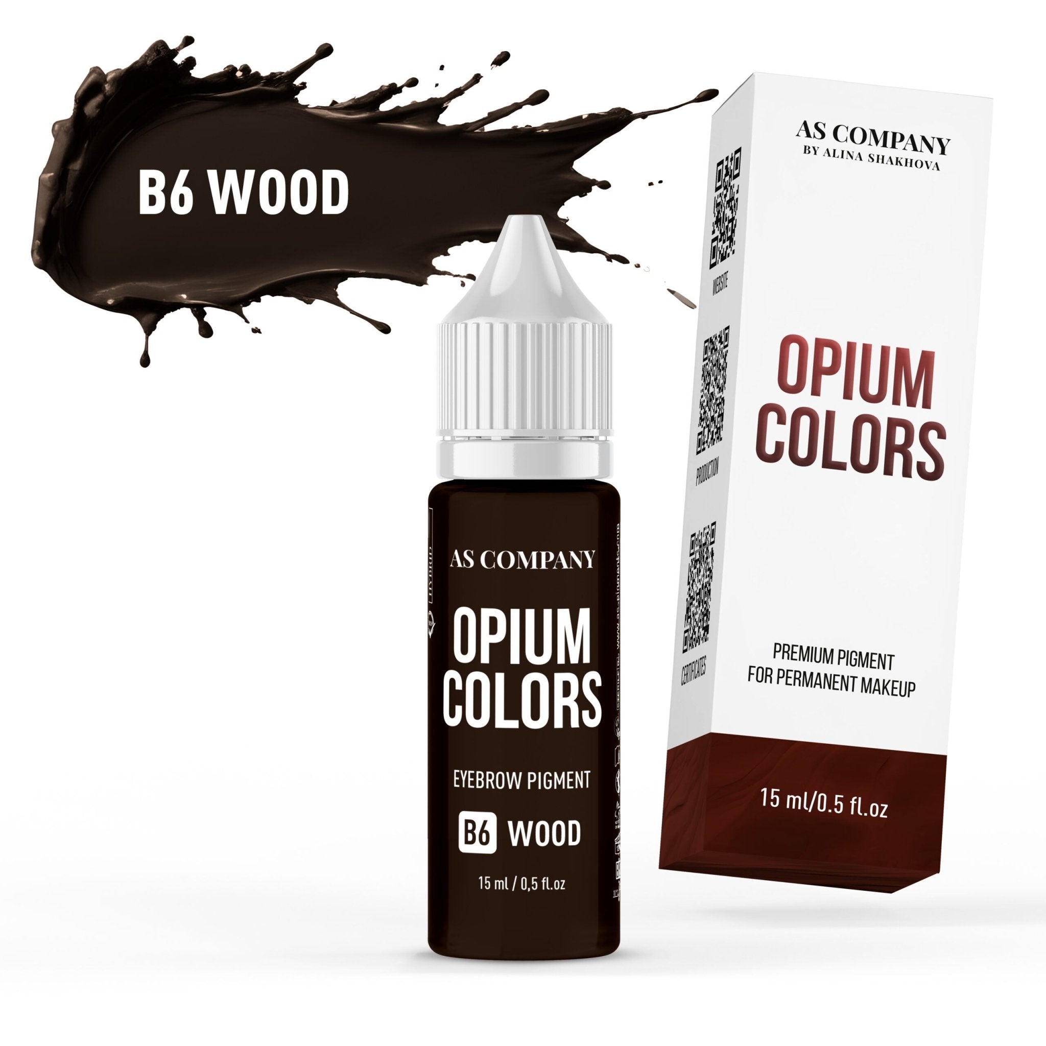 AS Pigments - OPIUM COLORS B6 WOOD eyebrow pigment - mrpmu