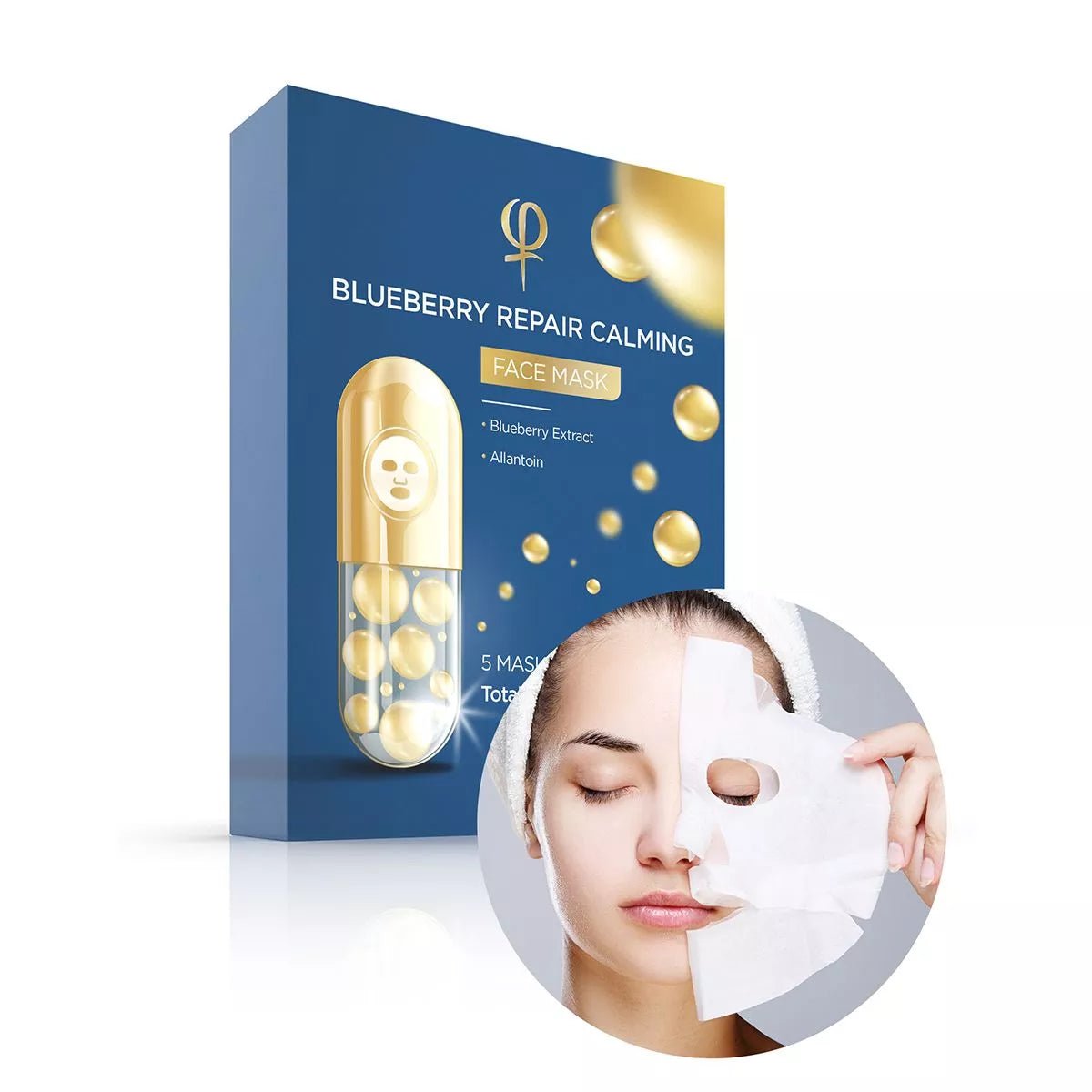 Blueberry Repair Calming Face Mask 1 x 5pcs - Mr.PMU
