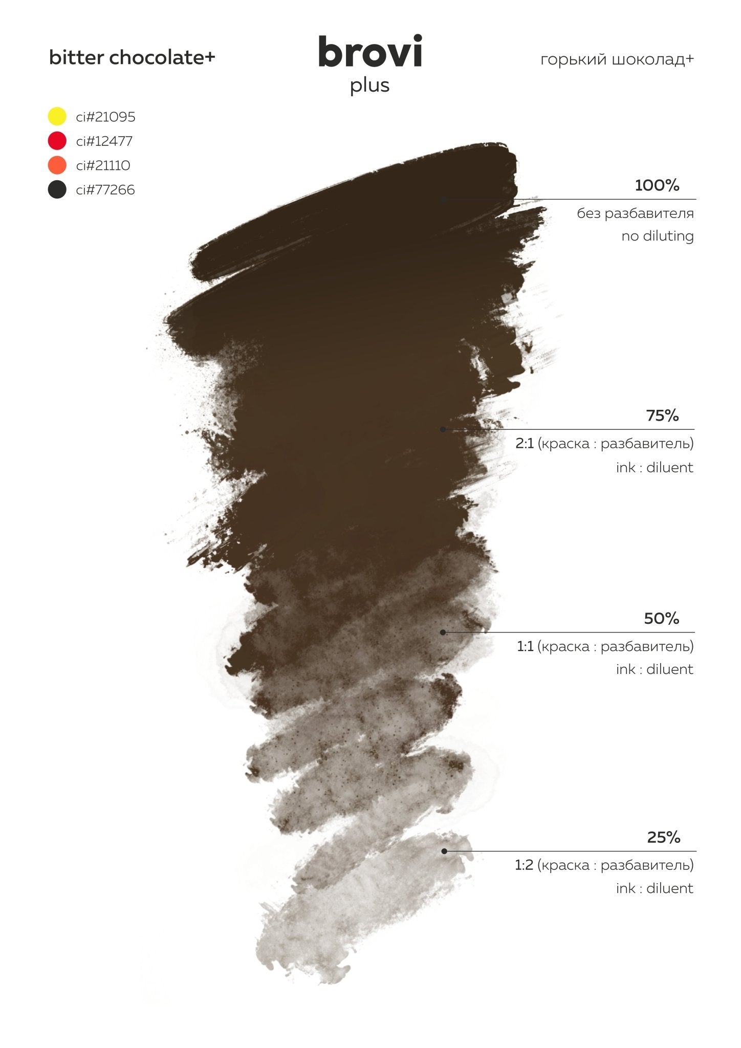 Brovi PMU Pigments - Bitter Chocolate + - Mr.PMU