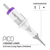 Pack of 20 cartridges Vertix Pico Round Liner Long Taper - mrpmu