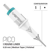 Pack of 20 cartridges Vertix Pico Round Liner Medium Taper - mrpmu