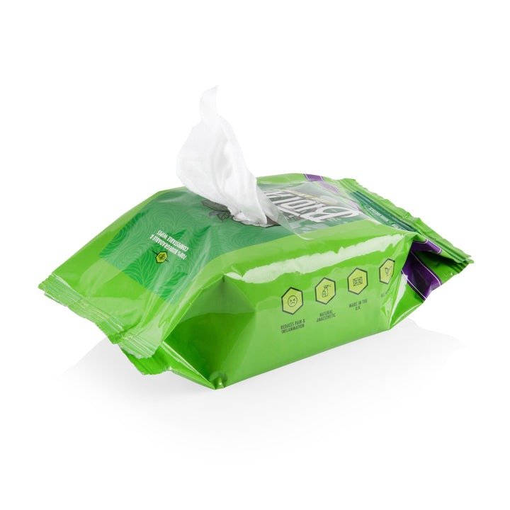 Pack of 40 BIOTAT Numbing Green Soap wipes - mrpmu