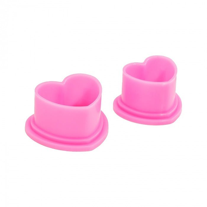 Pack of 500 Saferly Heart pigment containers - Pink - mrpmu