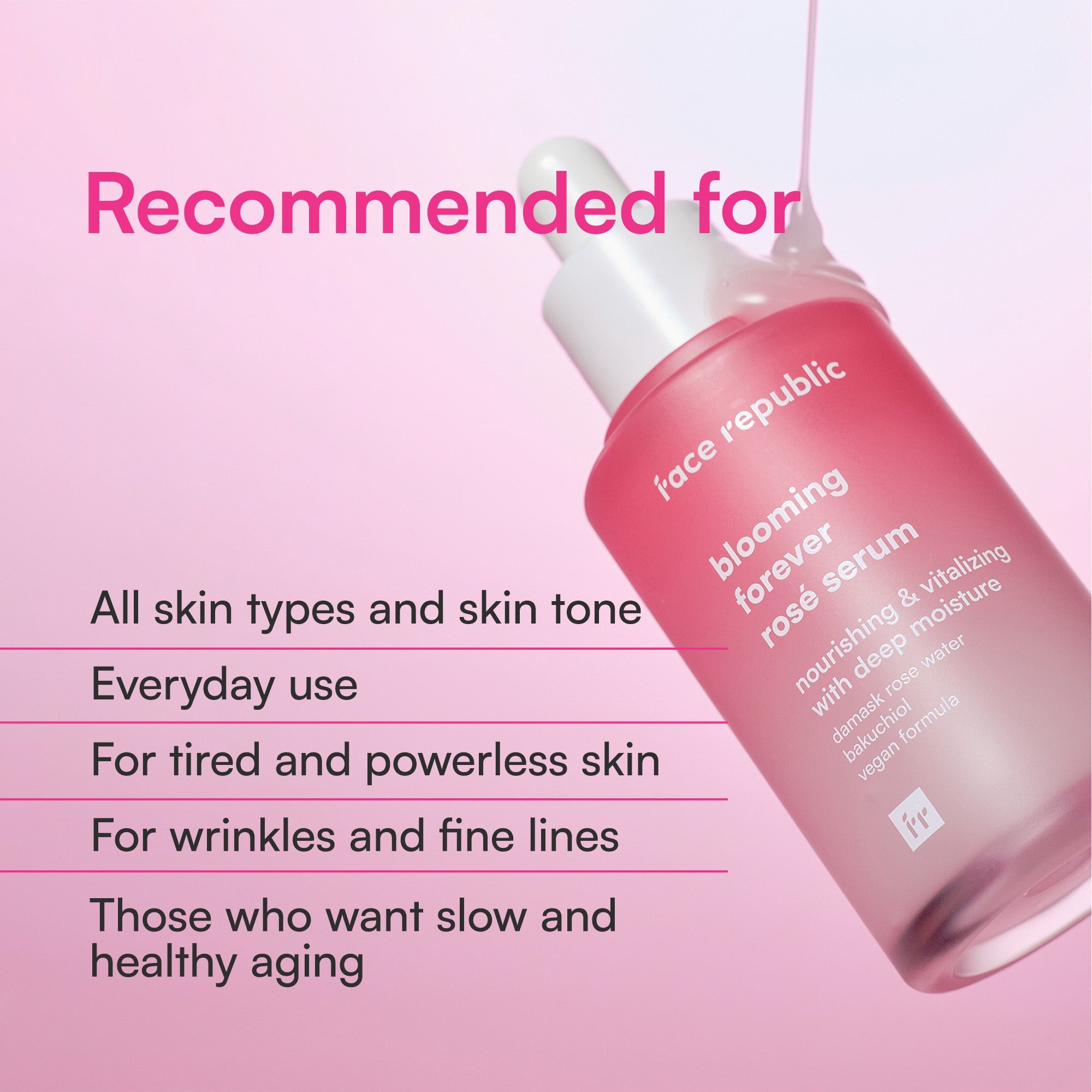 Face Republic - Blooming Forever Rosé Serum 45ml - Mr.PMU