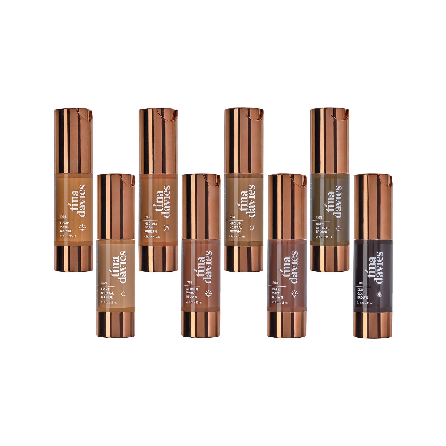 FADE - Tina Davies - Collezione di pigmenti per sopracciglia - Set completo da 8x 15 ml - mrpmu