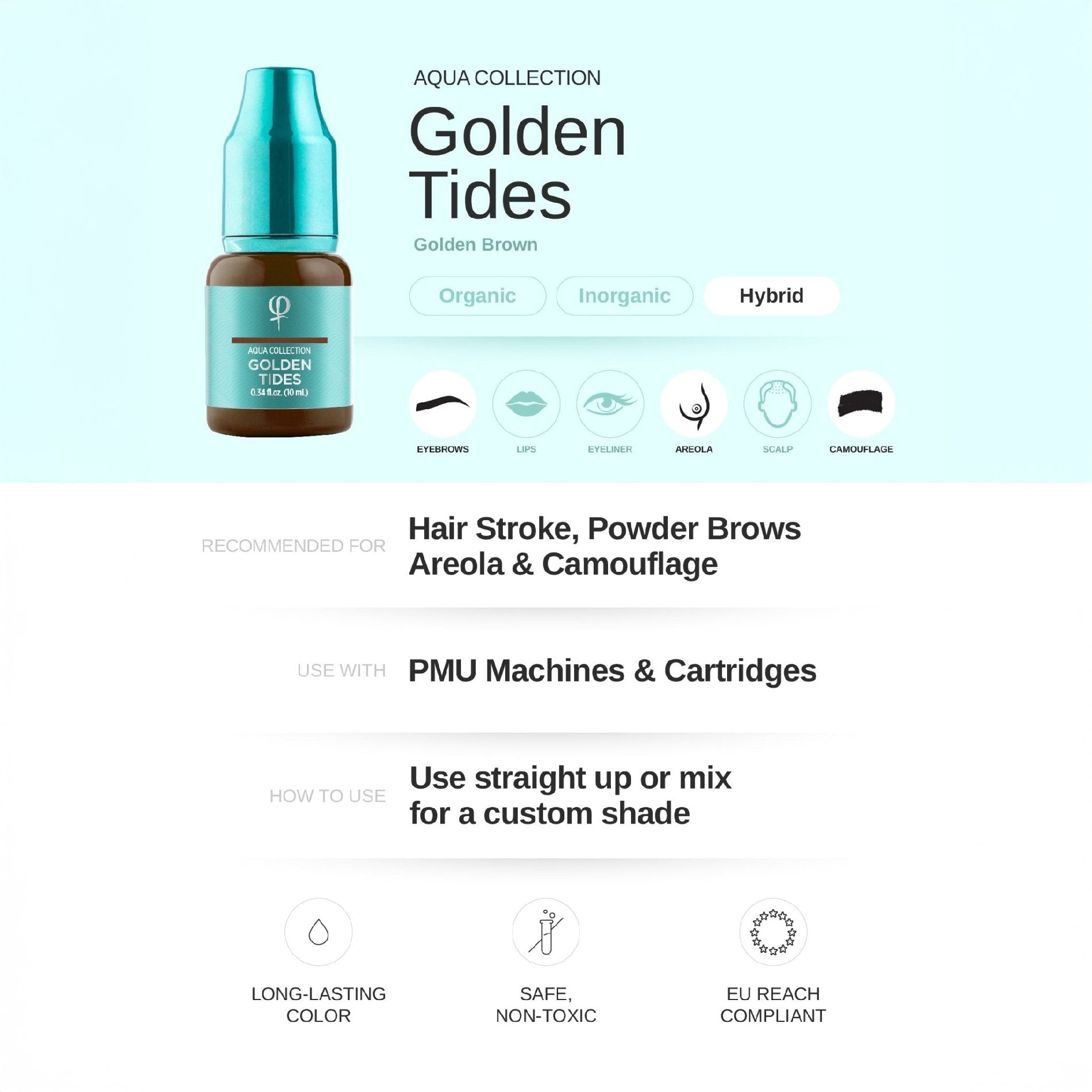 Golden Tides PMU Pigment 10ml