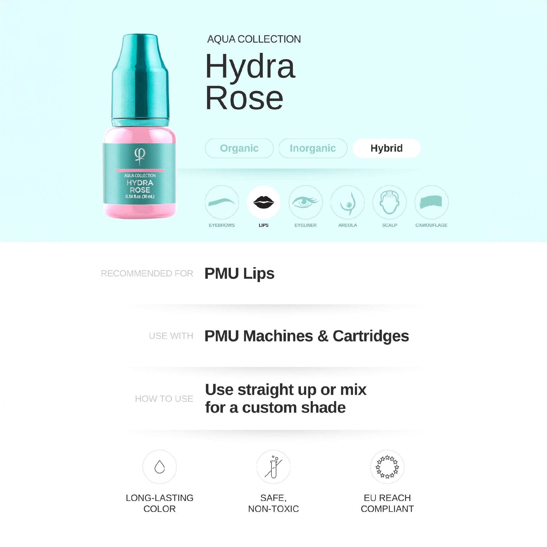 Hydra Rose PMU pigment 10ml - Mr.PMU