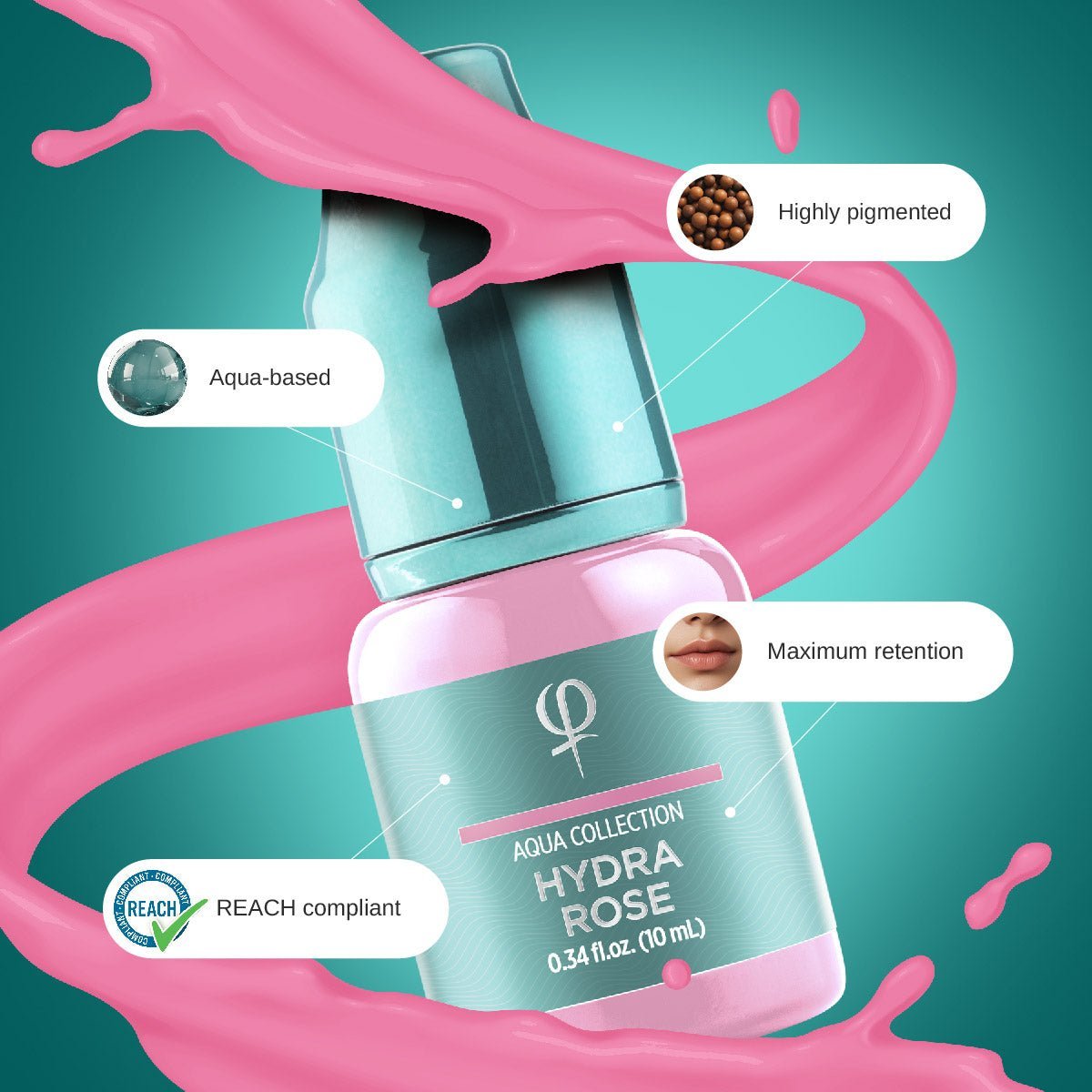 Hydra Rose PMU pigment 10ml - Mr.PMU