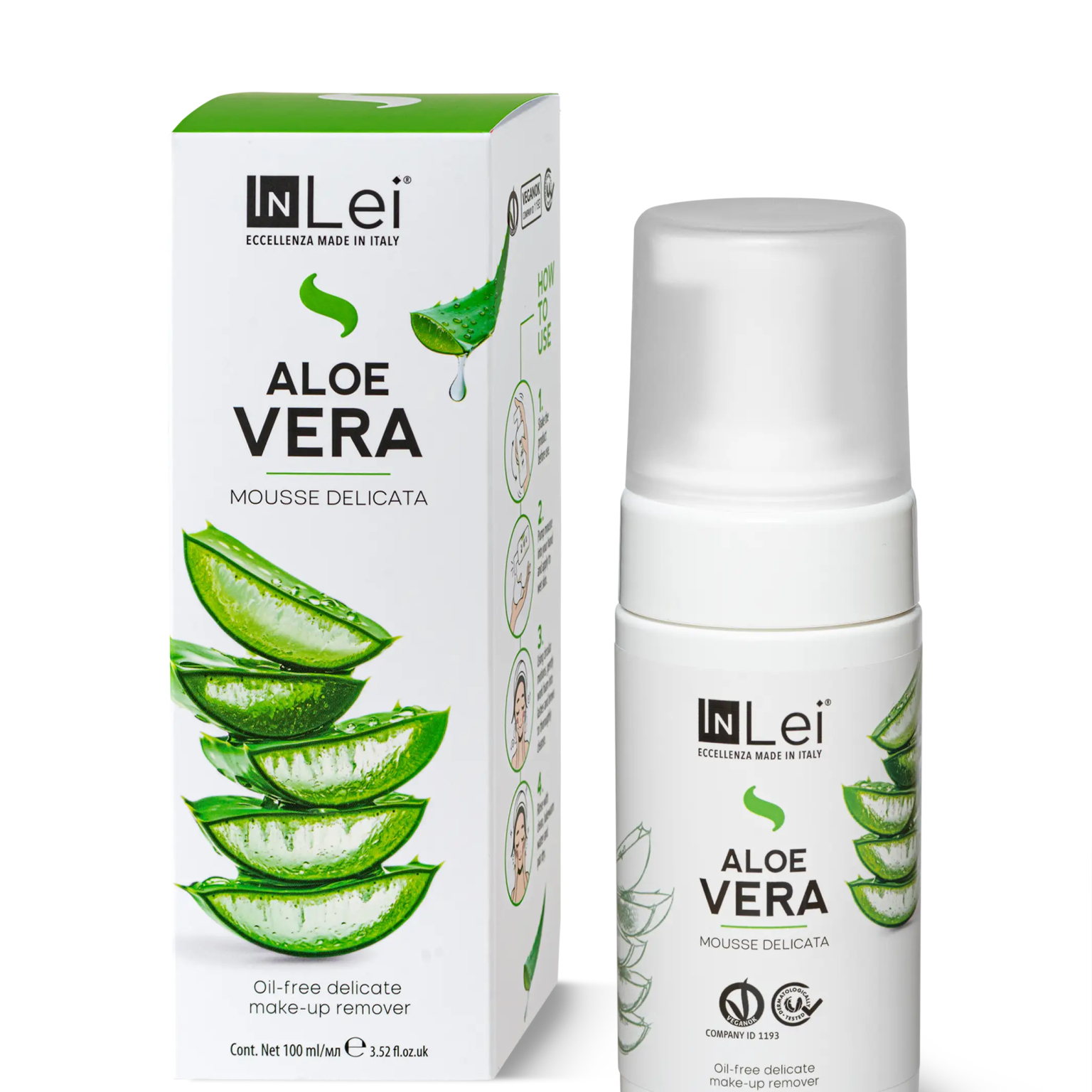 MOUSSE ALOE VERA struccante delicato per ciglia, sopracciglia e viso 100ml - Mr.PMU