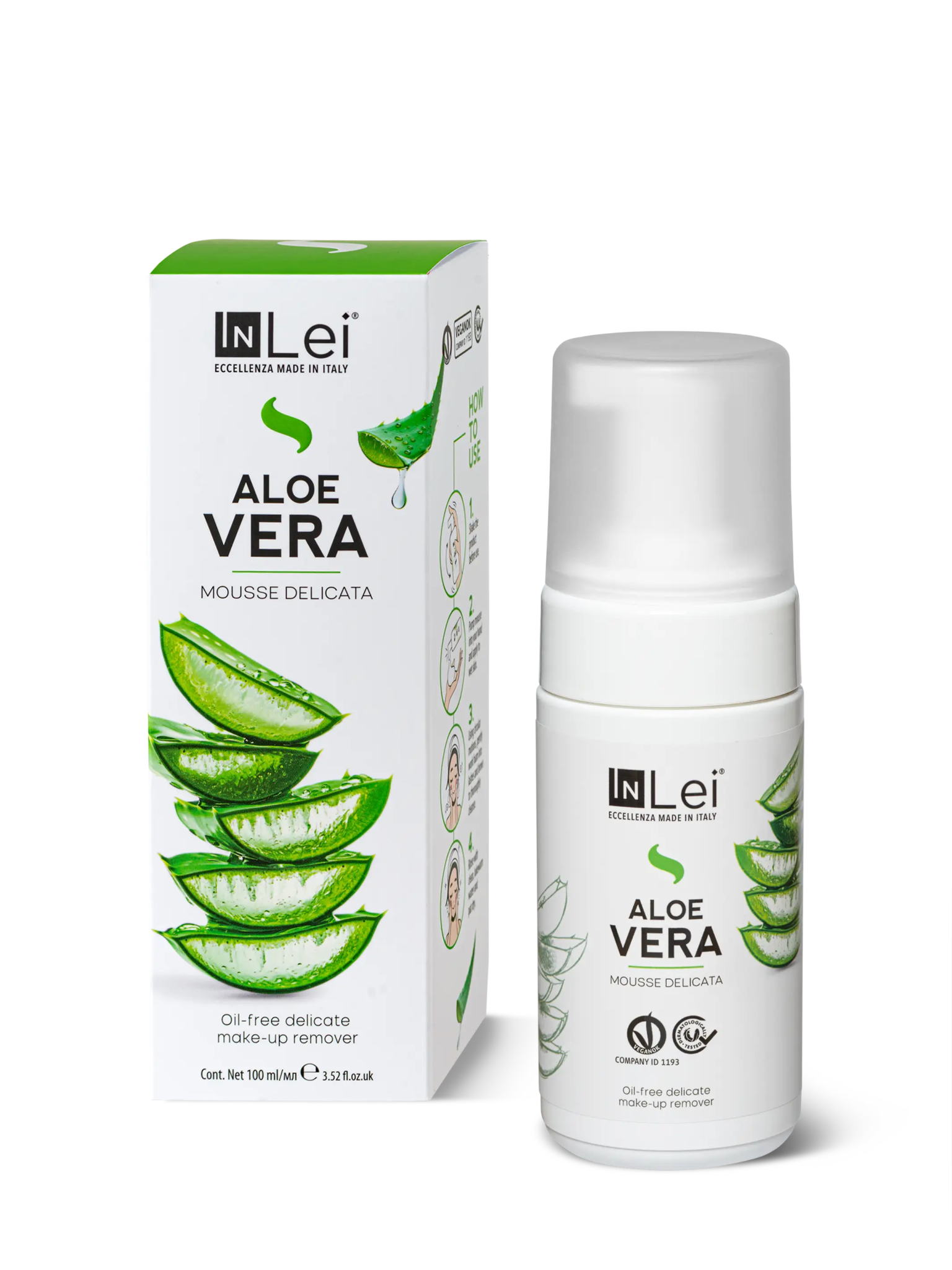 MOUSSE ALOE VERA struccante delicato per ciglia, sopracciglia e viso 100ml - Mr.PMU