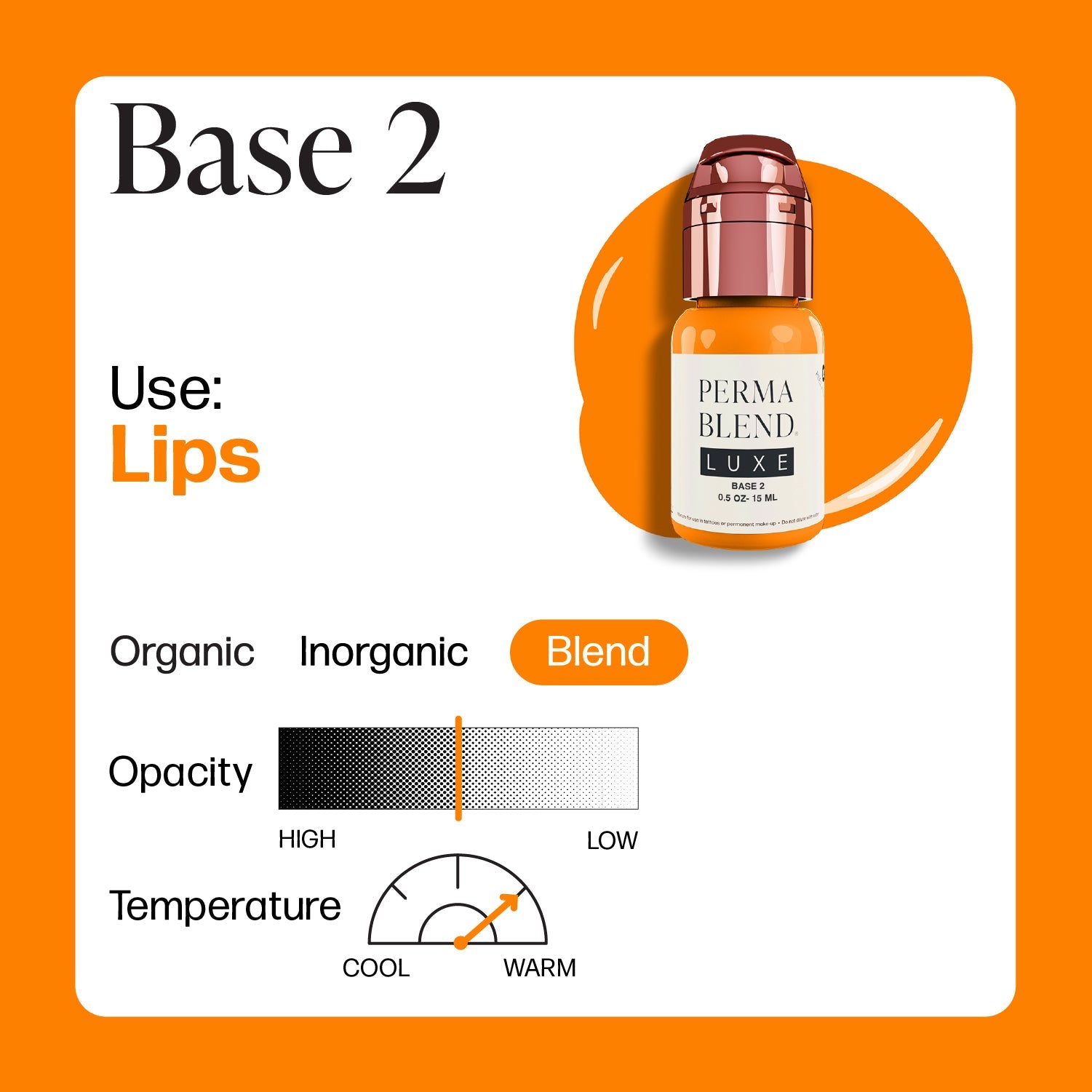 Perma Blend Luxe PMU Ink - Base 2 - 15ml - mrpmu
