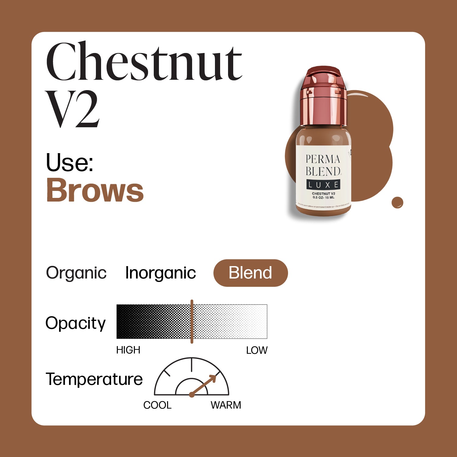 Perma Blend Luxe PMU Ink - Chestnut v2 15ml - mrpmu