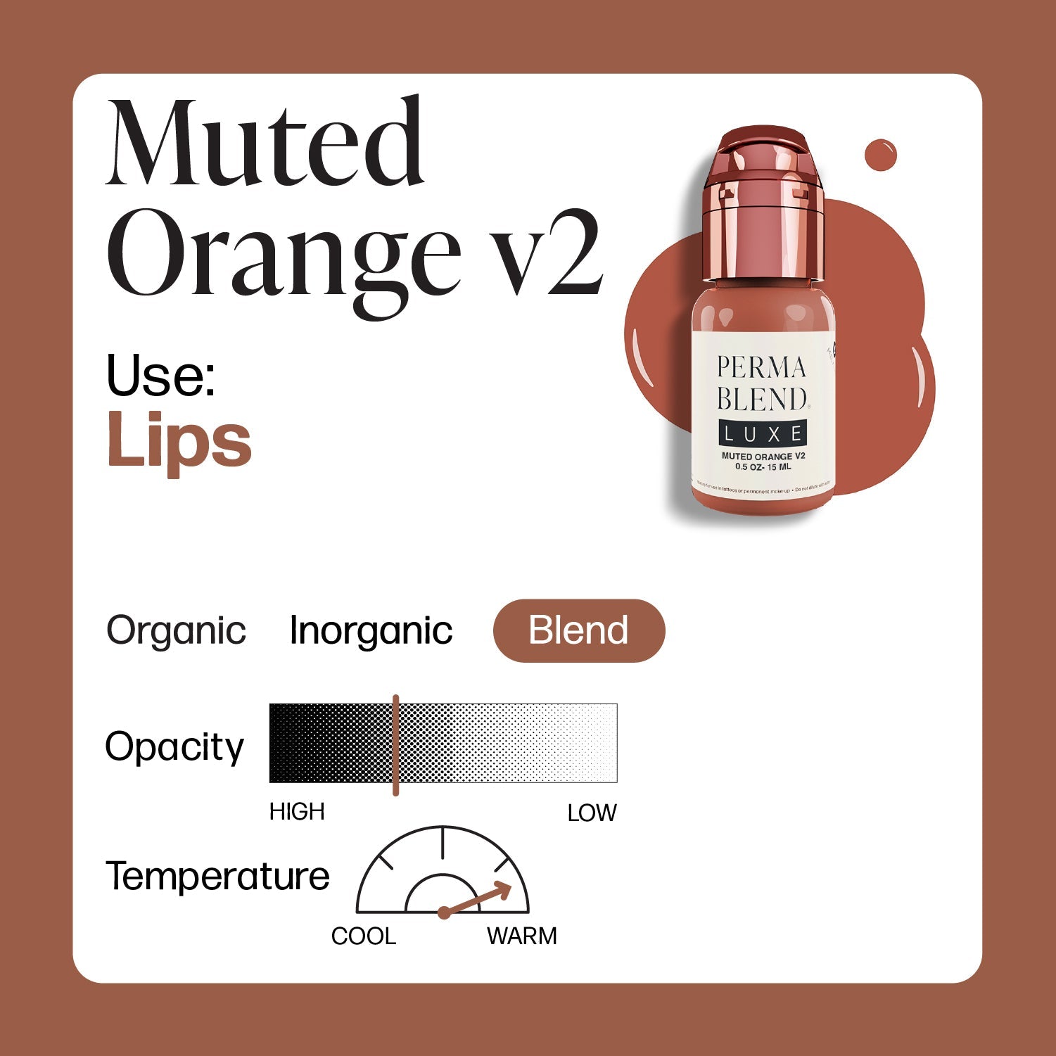 Perma Blend Luxe PMU Ink - Muted Orange 15ml - Mr.PMU