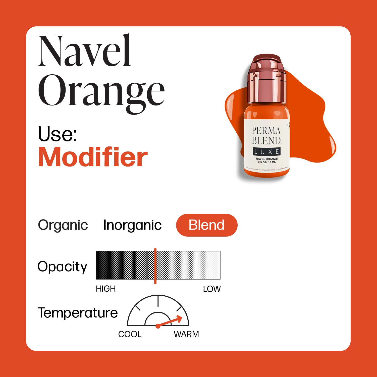 Perma Blend Luxe PMU Ink - Navel Orange 15ml - mrpmu