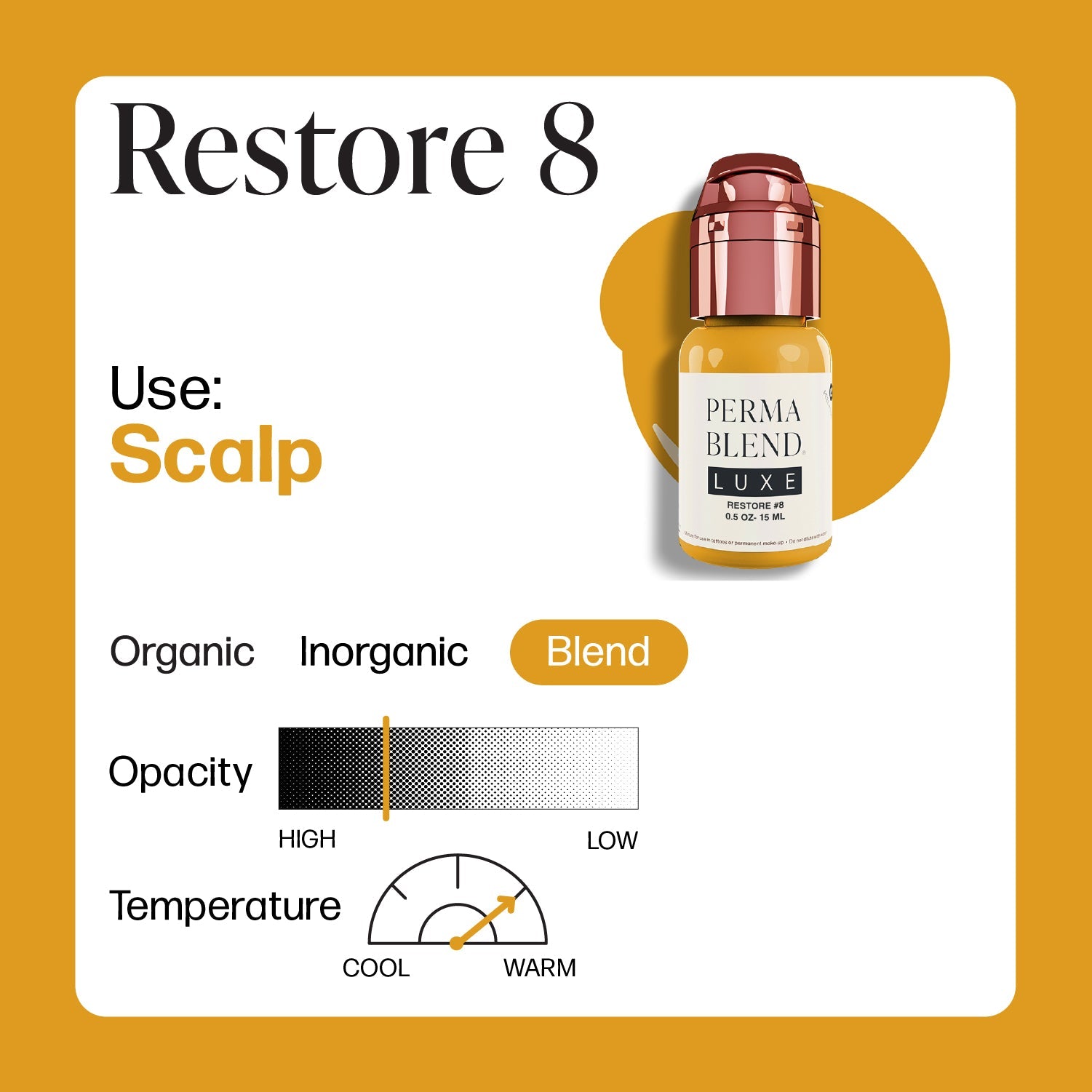 Perma Blend Luxe PMU Ink - Restore #8 15ml - mrpmu