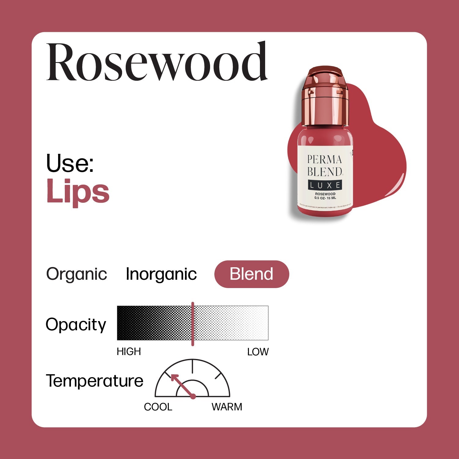Perma Blend Luxe PMU Ink - Rosewood 15ml - mrpmu