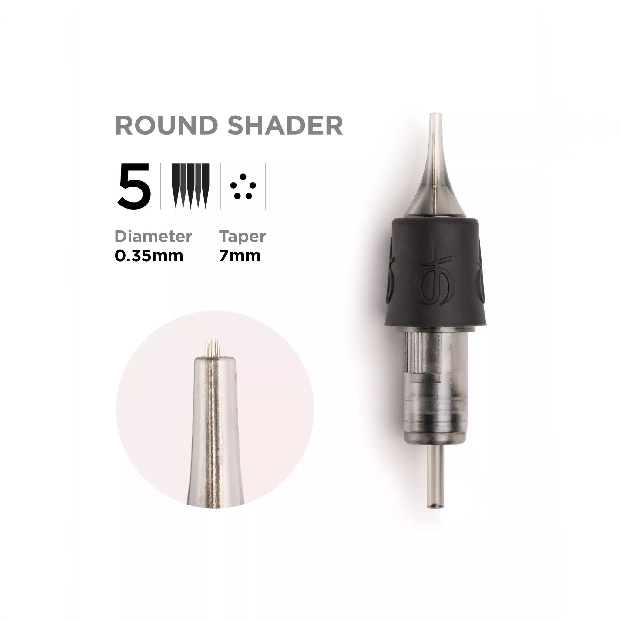 Phi Black Cartridge 7mm taper - 10pcs - mrpmu