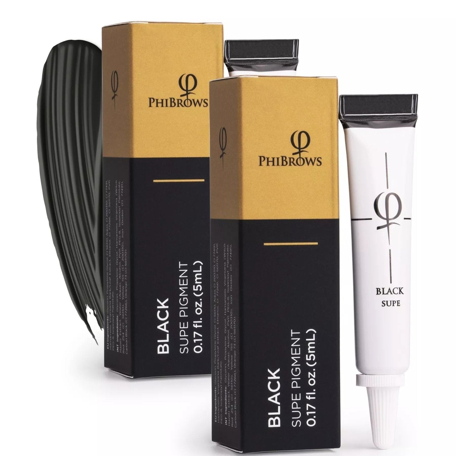 PhiBrows Black SUPE Pigment 5ml - 2pcs - Mr.PMU