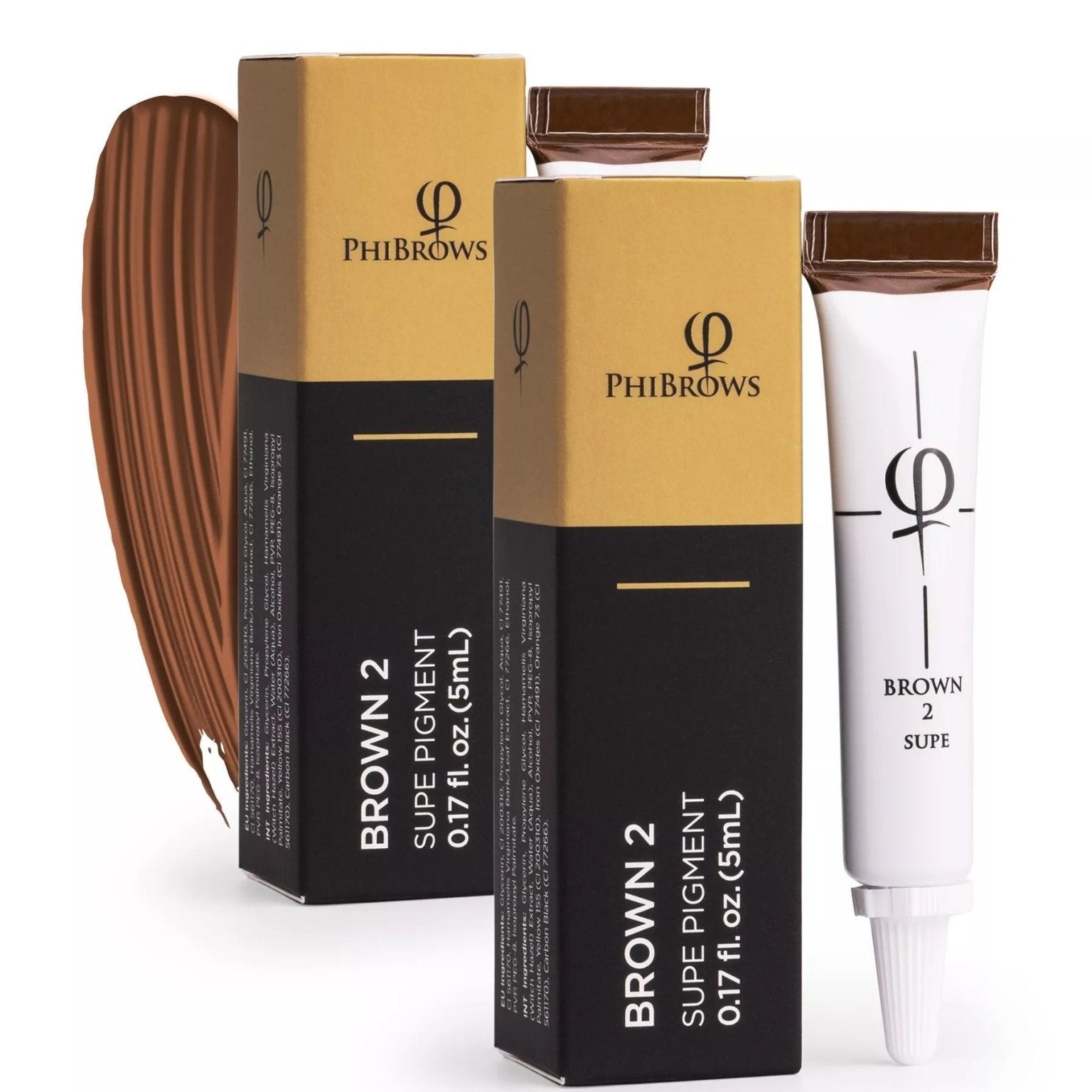 PhiBrows Brown 2 SUPE Pigment 5ml - 2pcs - Mr.PMU