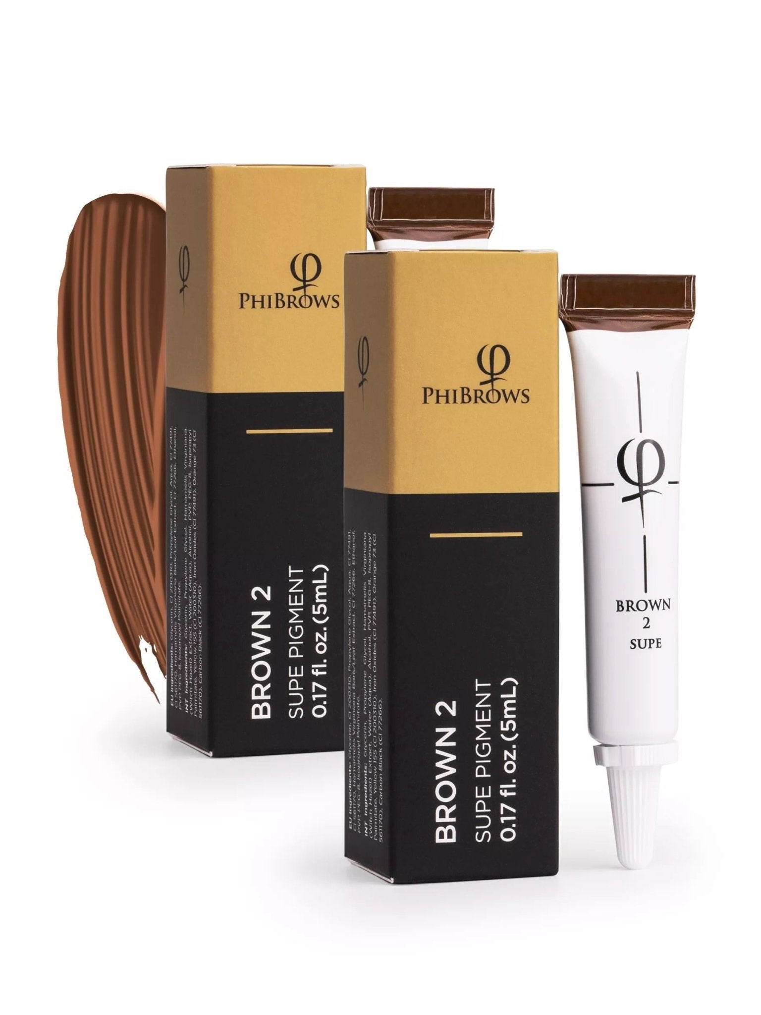 PhiBrows Brown 2 SUPE Pigment 5ml - 2pcs - Mr.PMU