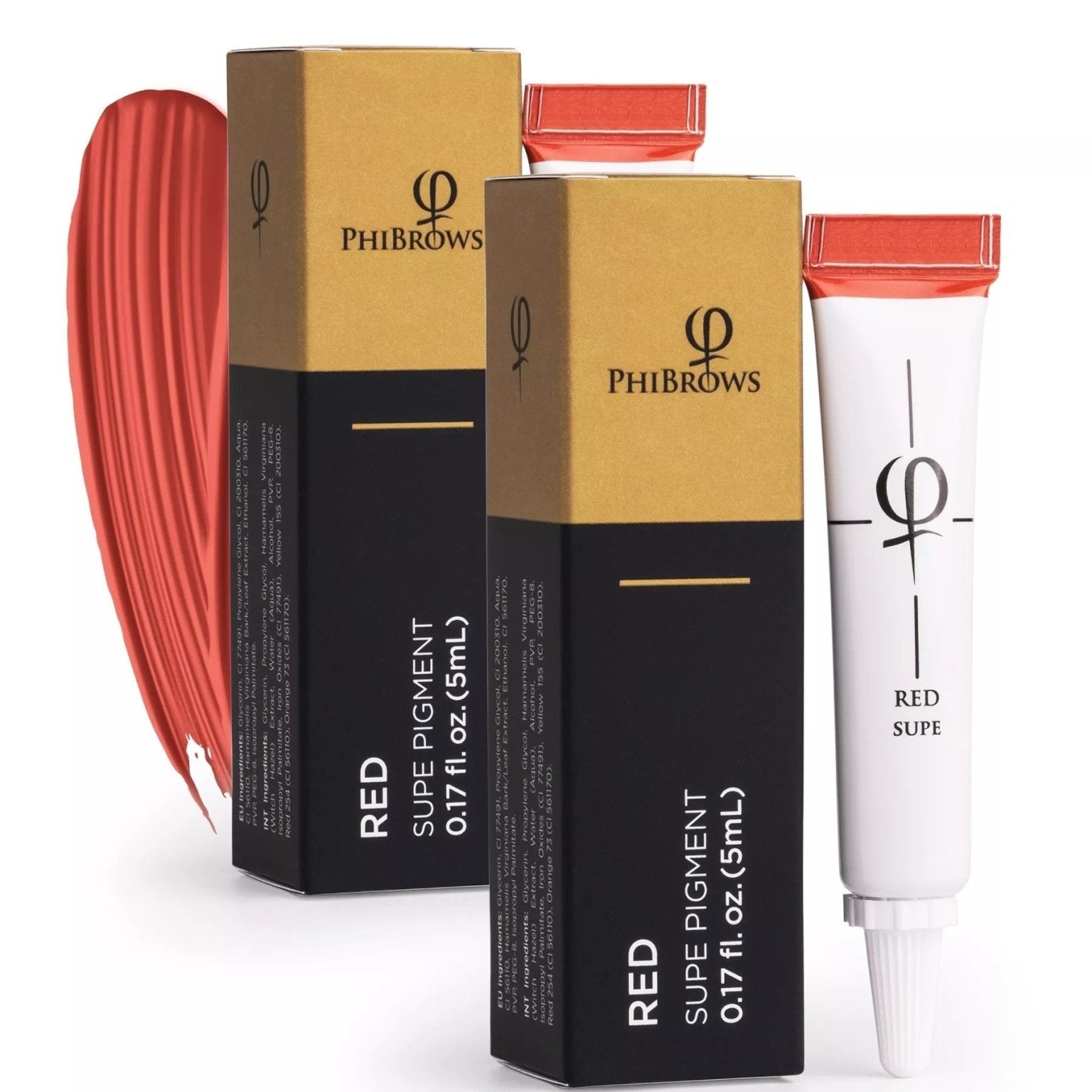 PhiBrows Red SUPE Pigment 5ml - 2pcs - Mr.PMU