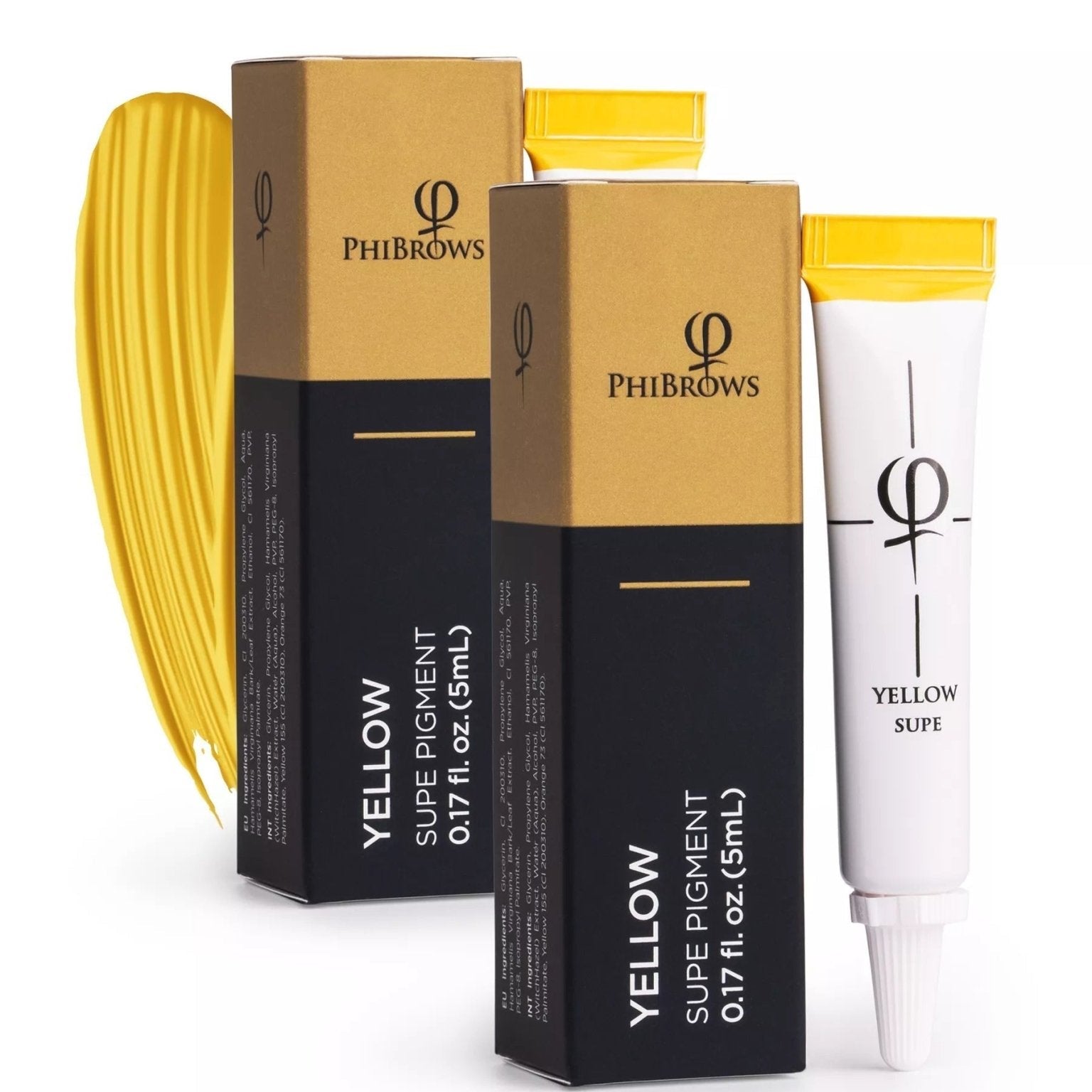 PhiBrows Yellow SUPE Pigment 5ml - 2pcs - Mr.PMU