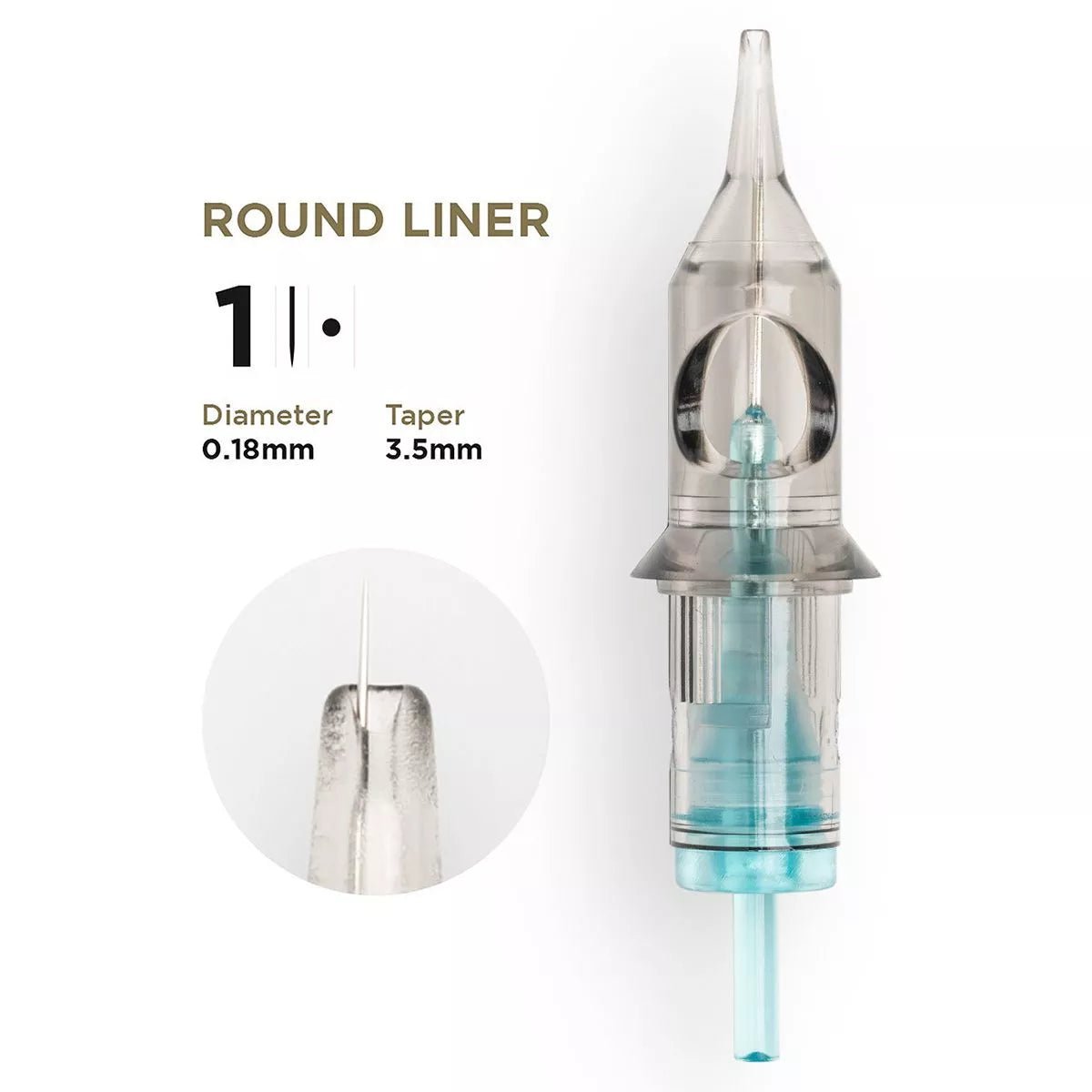 PMU Cartridges 0.18 1R, 3.5mm Taper (EN02B) 20 pcs - Mr.PMU