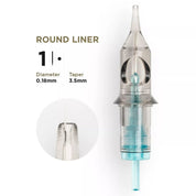 PMU Cartridges 0.18 1R, 3.5mm Taper (EN02B) 20 pcs - Mr.PMU