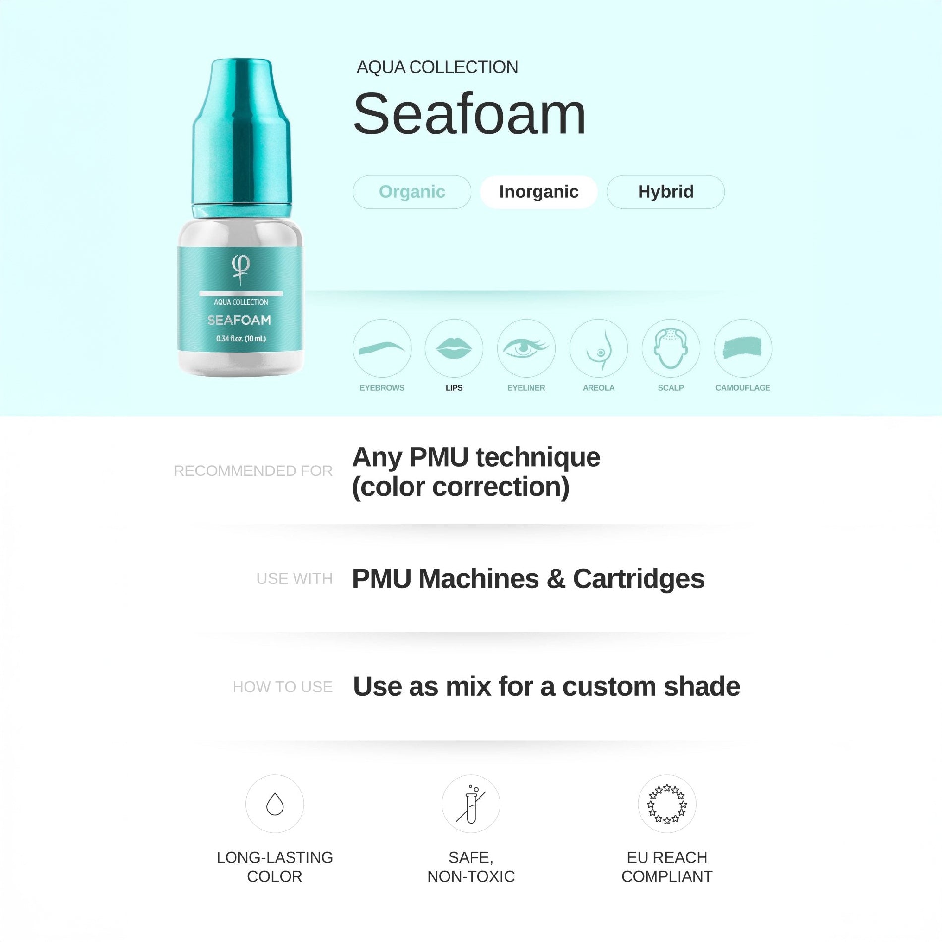 Seafoam PMU pigment 10ml - Mr.PMU