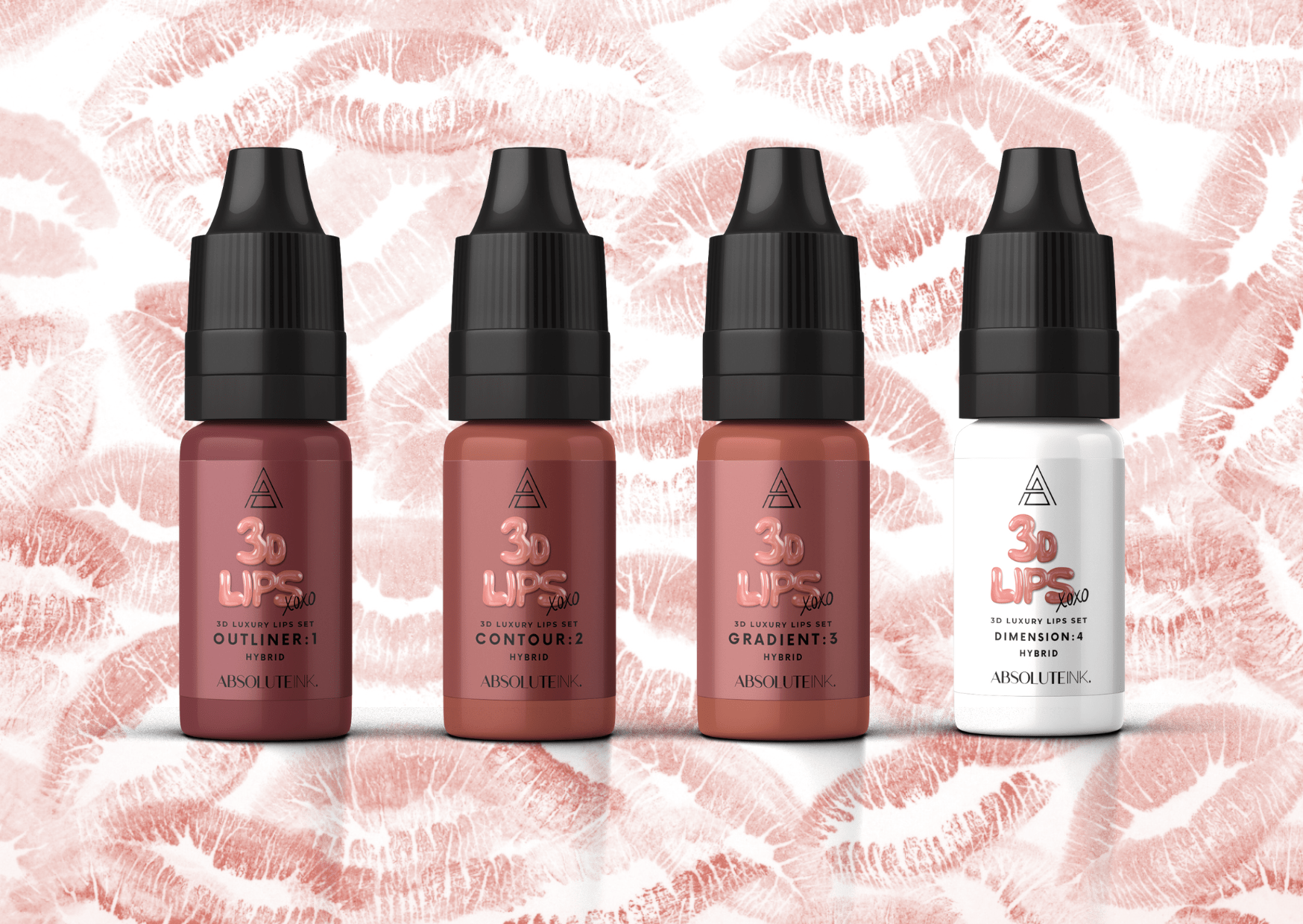 SET 3D LIPS - 4 Pigmenti - Mr.PMU