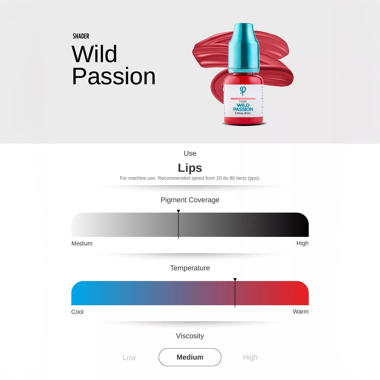 Wild Passion PMU Lip Shader Pigment 10ml - mrpmu